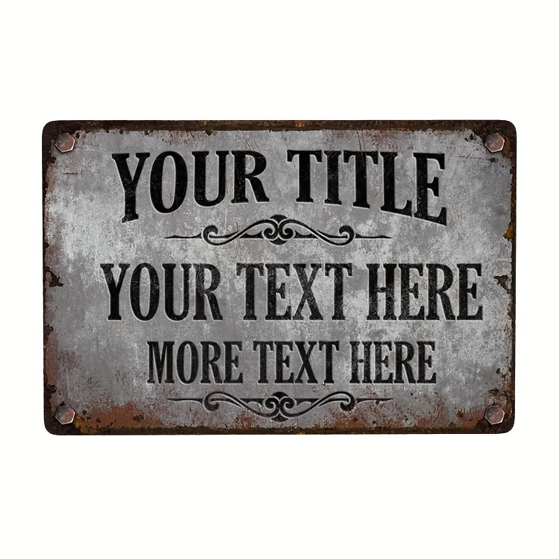 Outdoor Furniture Metal - Personalized Signs, Tailored Indoor/Outdoor Decorative Signage,