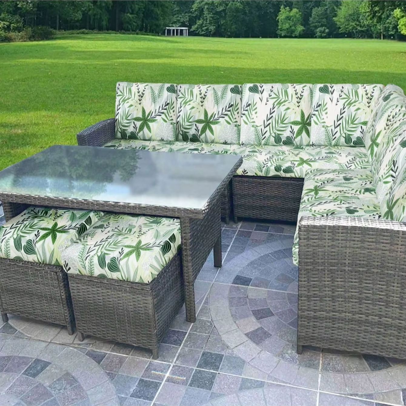 Outdoor Furniture Cushions 22 X 22 - Outdoor Tropical Print Sofa Cushion Covers