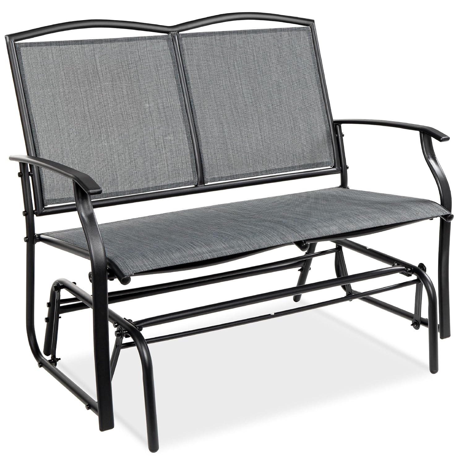 Outdoor Furniture Loveseat - 2-Person Outdoor Patio Swing Glider Steel