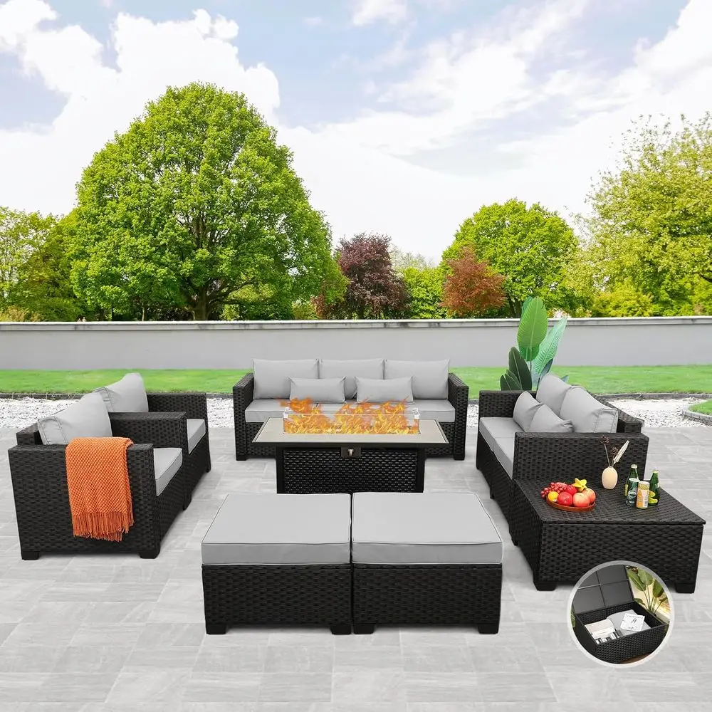 Outdoor Furniture Covers - 8-Piece Outdoor Furniture Set with 6000045-Inch