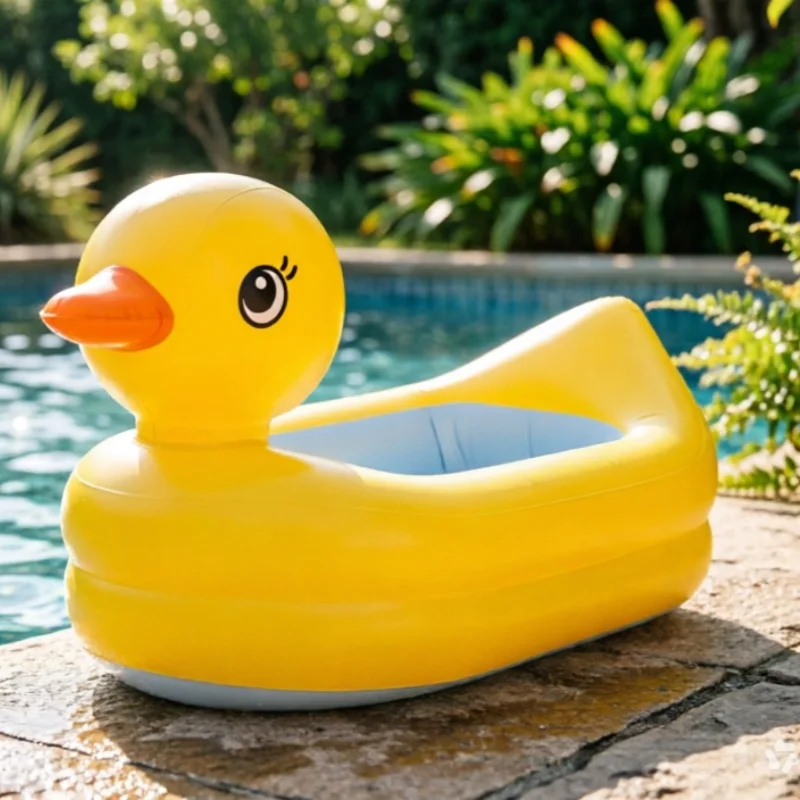 Inflatable Hot Tub - Lightweight PVC Cartoon Duck Inflatable Basin