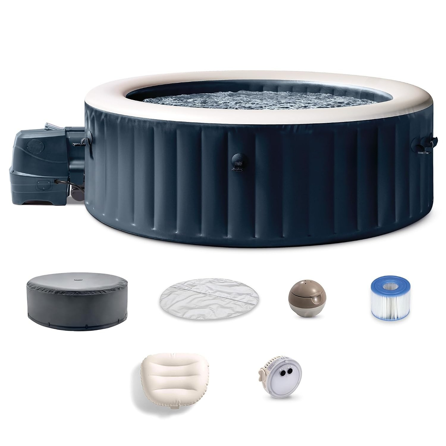 Inflatable Hot Tub - 6 Person Round Inflatable Hot Tub,
