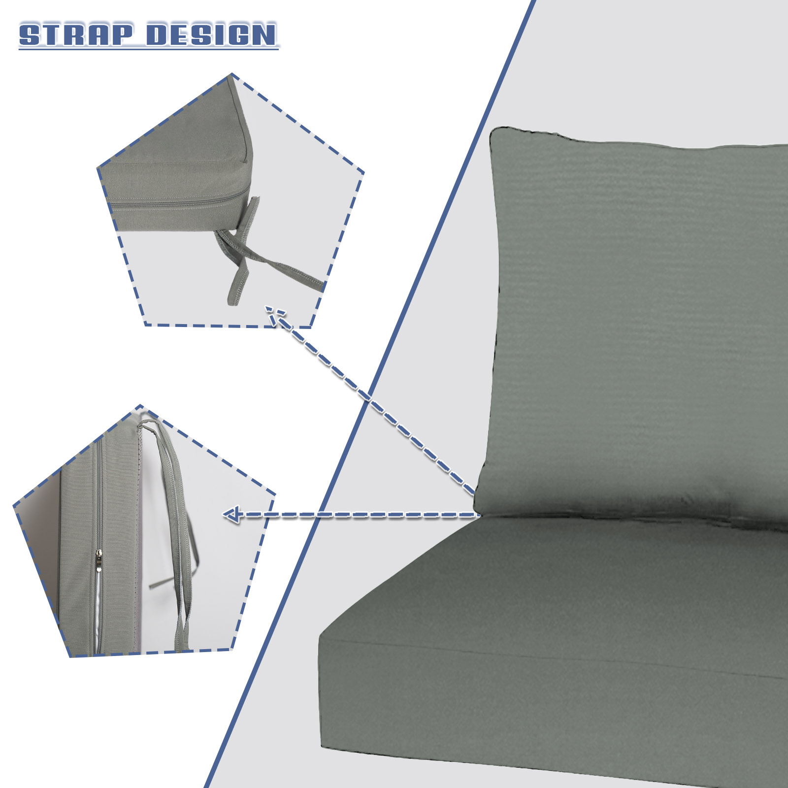 Custom Seat And Back Cushions  - Outdoor Furniture Cushions 22 X 22 评论和价格