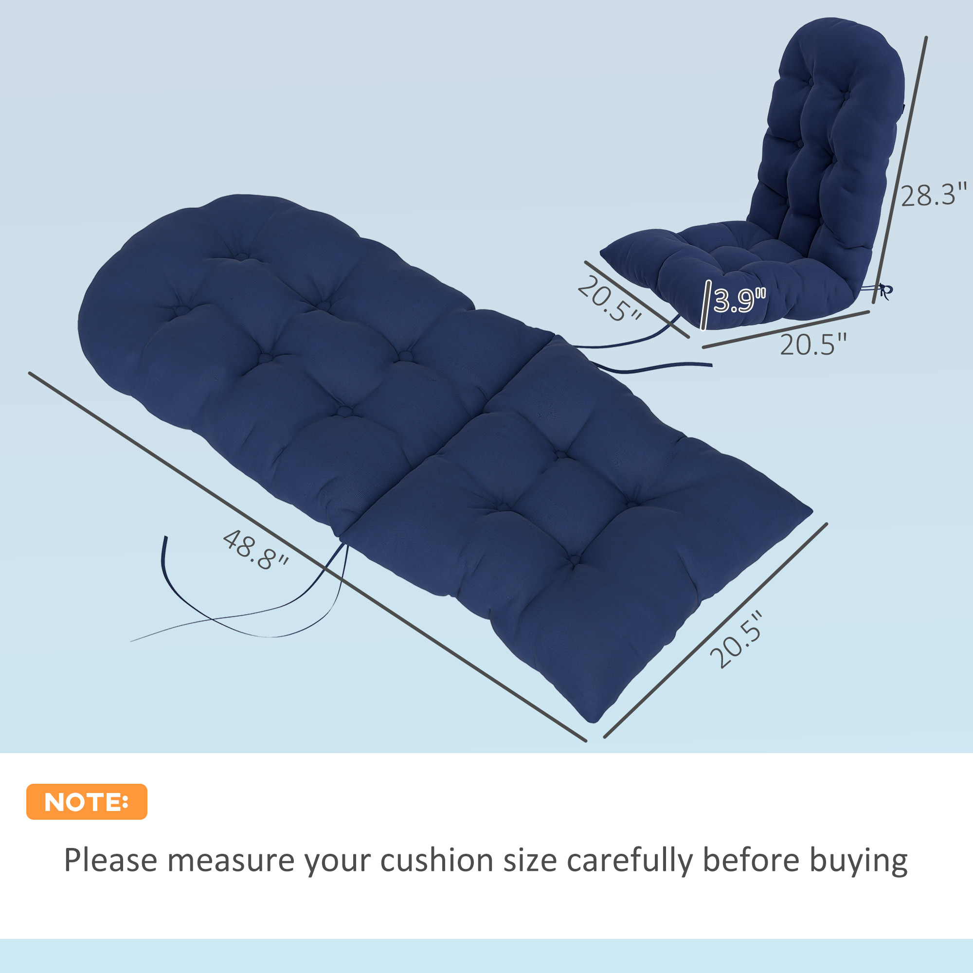 Outsunny 2-Pack Adirondack Cus - Outdoor Furniture Cushions 22 X 22 评论和价格
