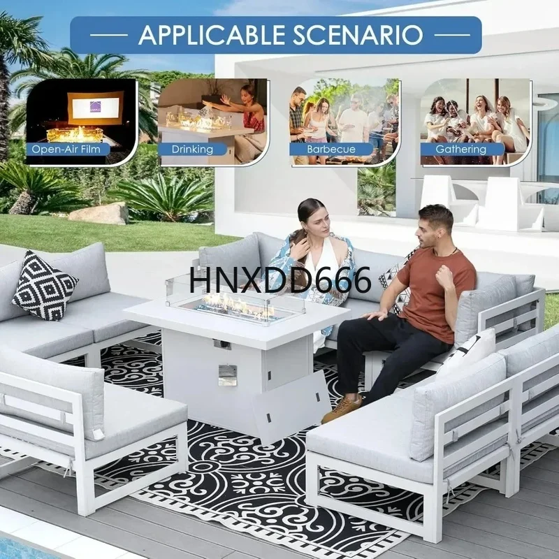 7-Piece Aluminum Outdoor Patio - Outdoor Furniture Fire Table 评论和价格