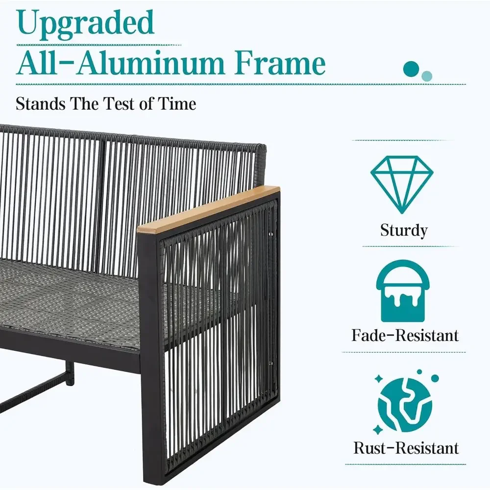 6-Piece Grey Outdoor Patio Fur - Outdoor Furniture Loveseat 评论和价格