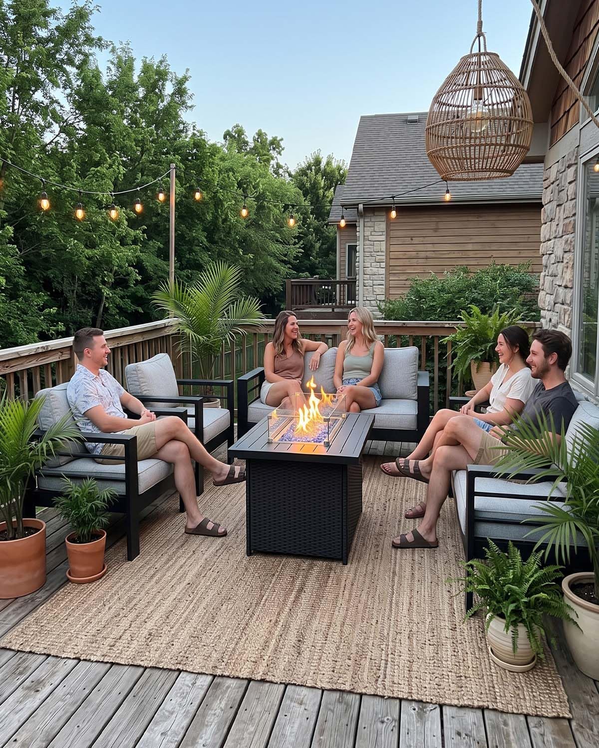 Outdoor Aluminum Furniture Set - Outdoor Furniture Fire Table 评论和价格