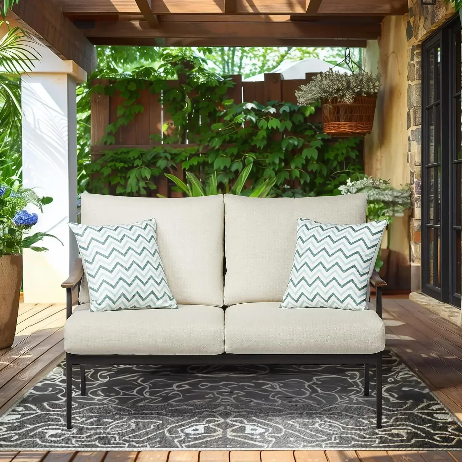 Outdoor Patio Loveseat, Patio  - Outdoor Furniture Loveseat 评论和价格