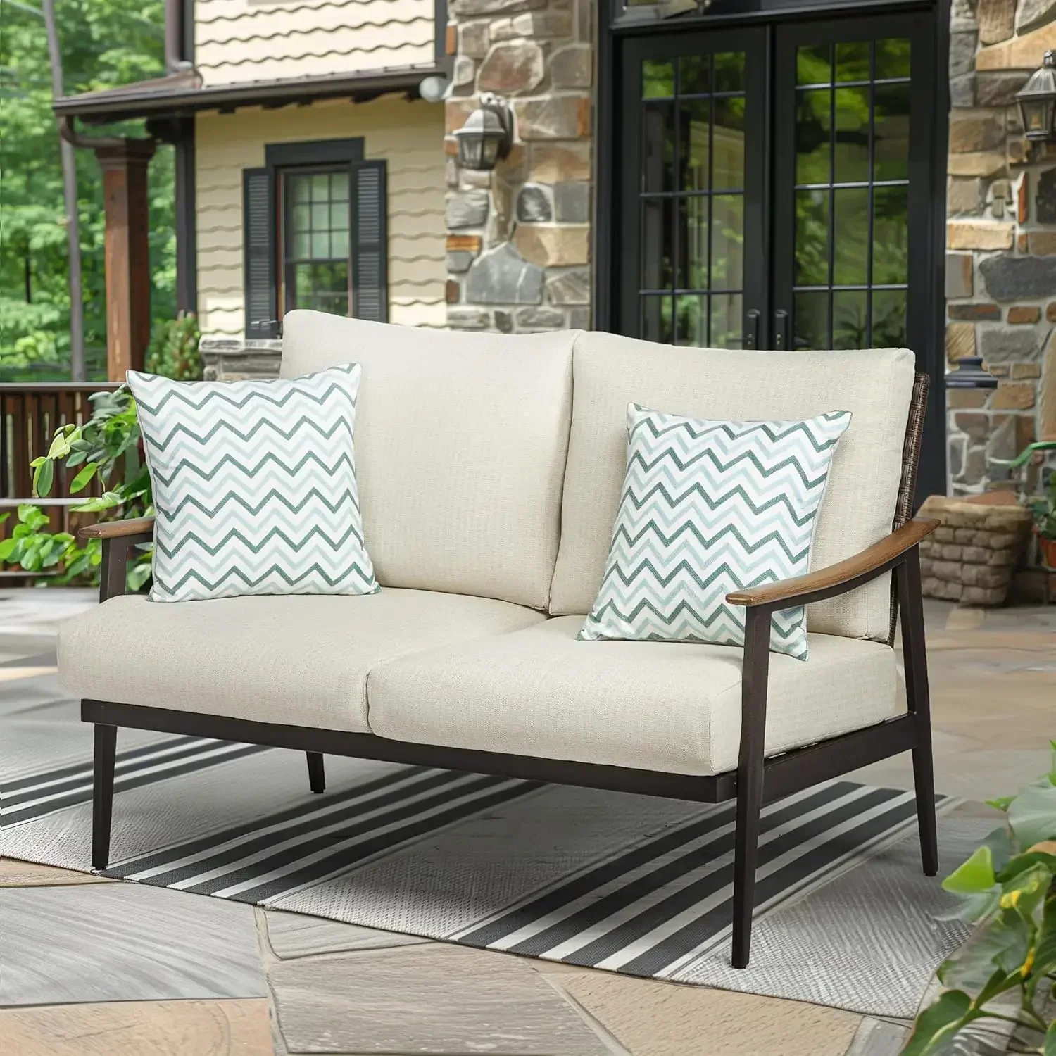 Outdoor Patio Loveseat, Patio  - Outdoor Furniture Loveseat 评论和价格