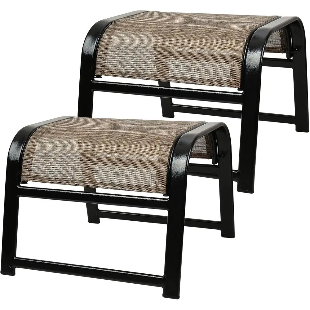 Patio Ottoman Set, Outdoor 2-P - Outdoor Furniture Iron 评论和价格