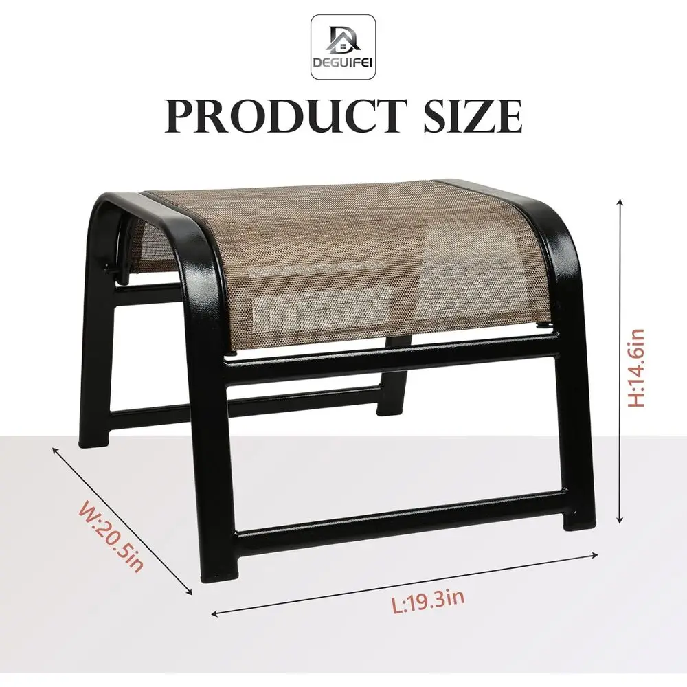 Patio Ottoman Set, Outdoor 2-P - Outdoor Furniture Iron 评论和价格