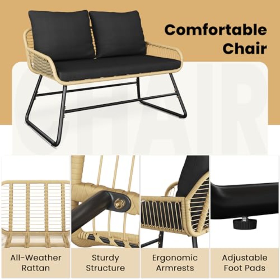 Patio Furniture Set, Outdoor W - Outdoor Furniture Loveseat 评论和价格