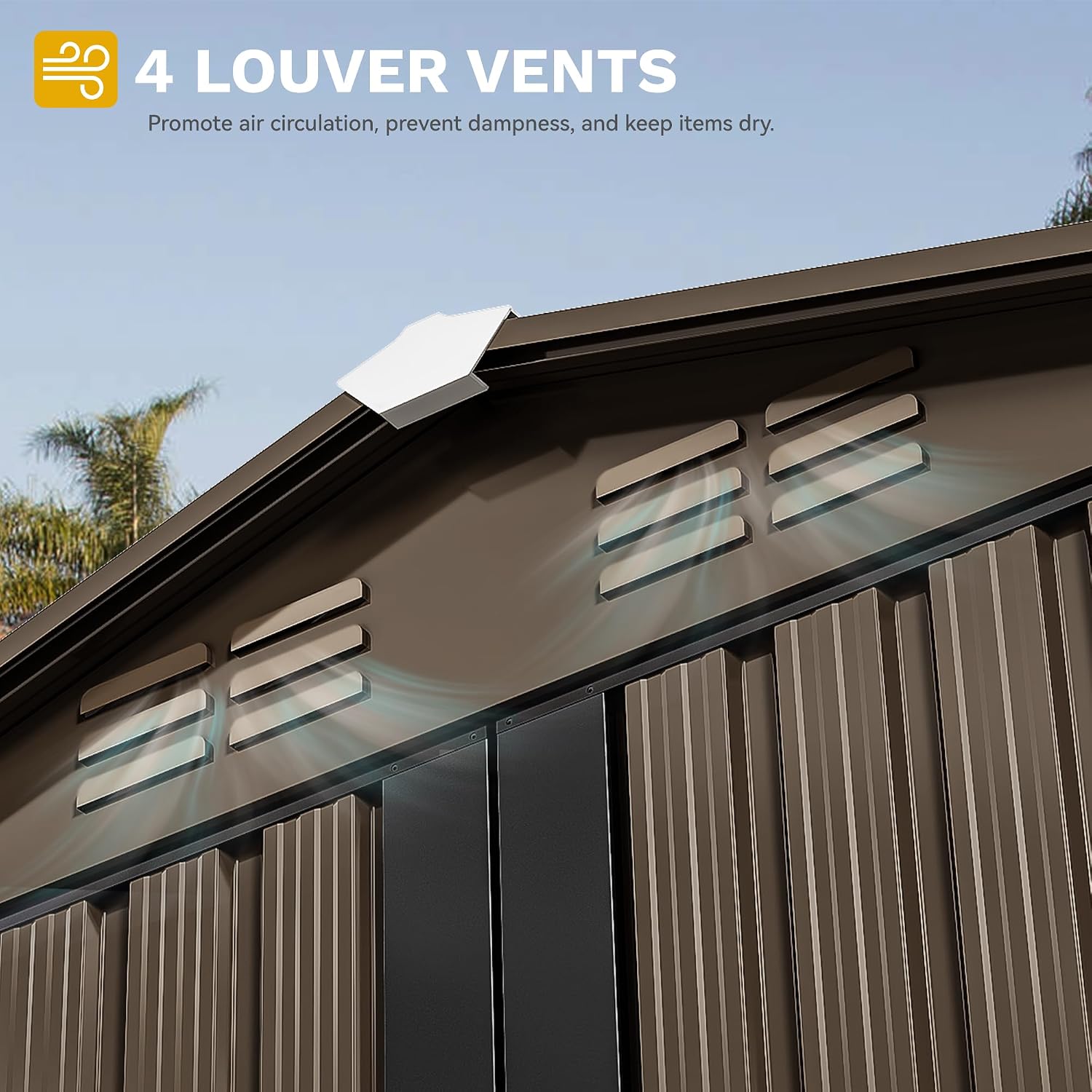 6x4ft Metal Outdoor Storage Sh - Outdoor Furniture Metal 评论和价格