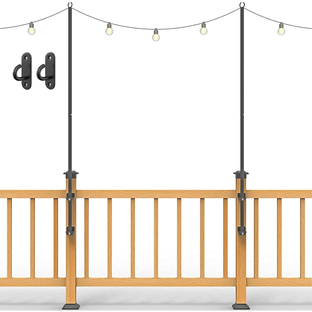 2 pack string light poles - st - Outdoor Furniture In 评论和价格