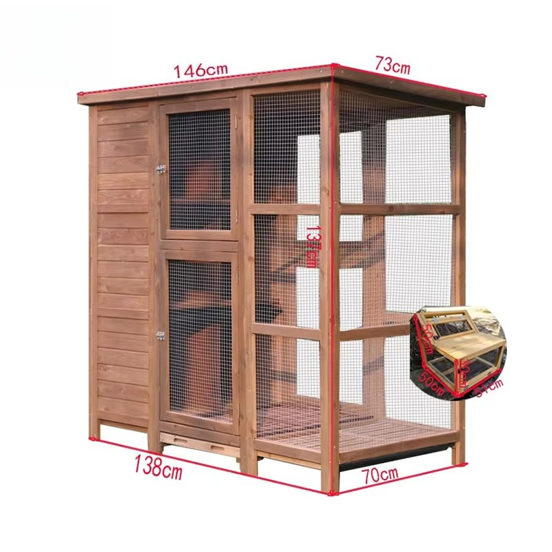 Large Wooden Bird Aviary Cage  - Outdoor Furniture Easy To Clean 评论和价格