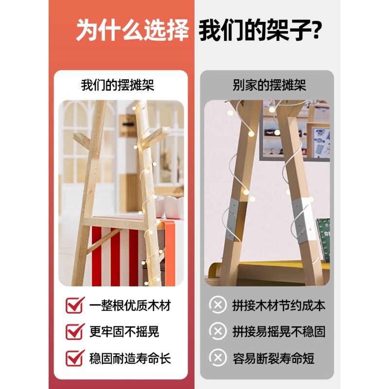 Portable wooden market stall d - Outdoor Furniture Vendors 评论和价格