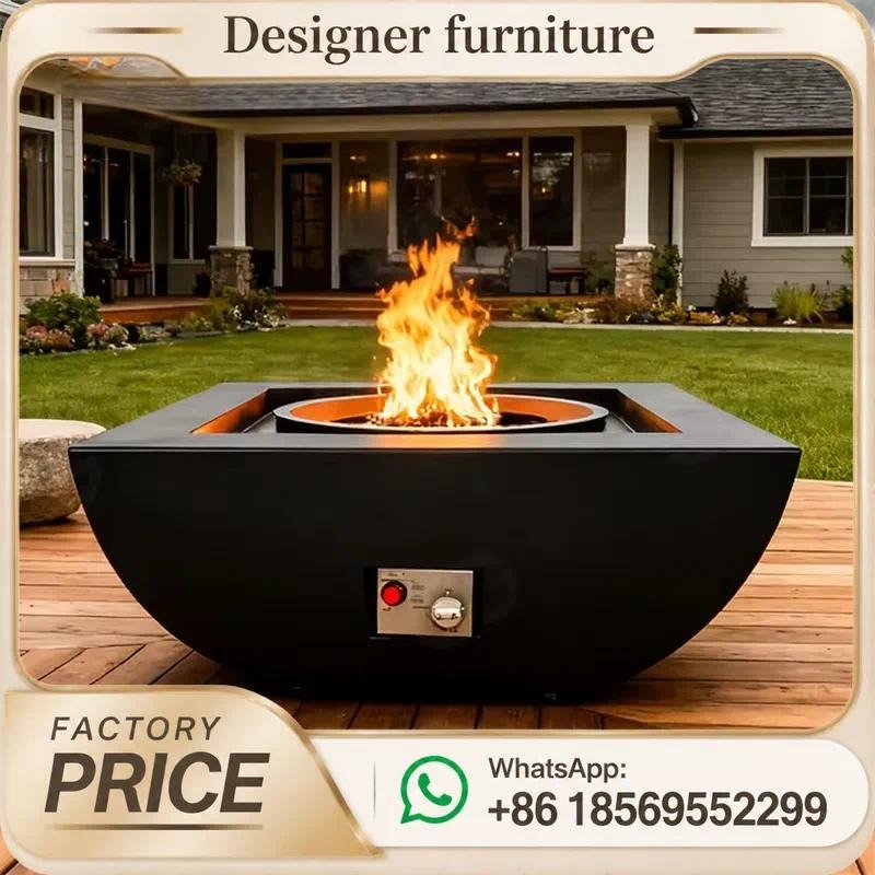 Custom Outdoor Gas Fire Pit Ta - Outdoor Furniture Fire Table 评论和价格