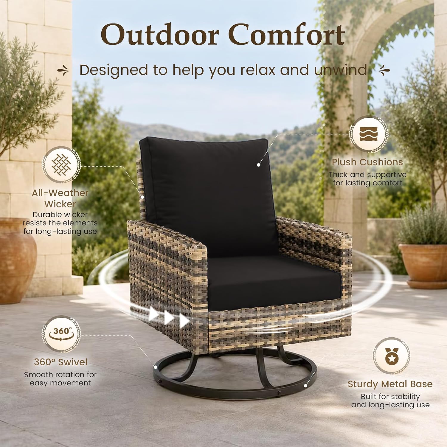 7-Piece Patio Furniture Set wi - Outdoor Furniture Fire Table 评论和价格