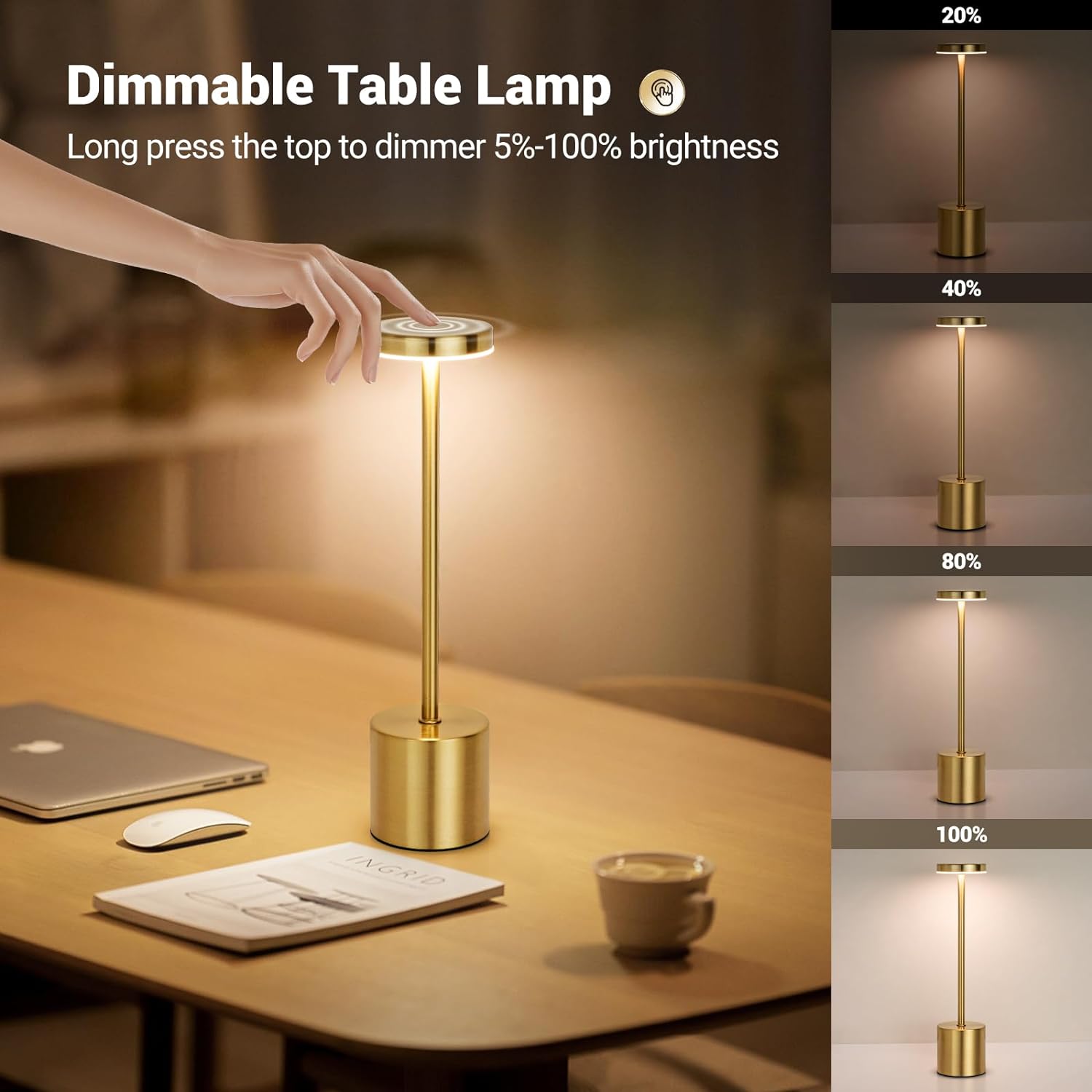 Simple LED Rechargeable Touch  - Outdoor Furniture Iron 评论和价格