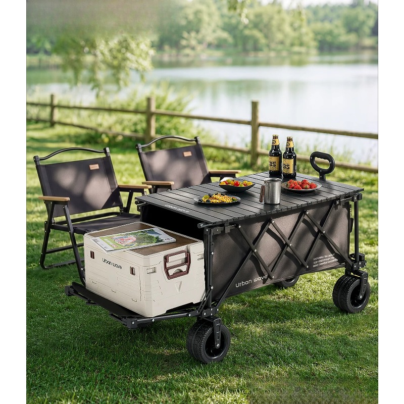 Folding Camping Wagon Cart Out - Outdoor Furniture Metal 评论和价格