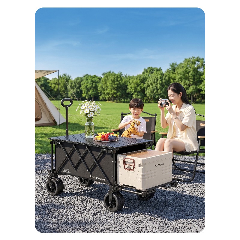 Folding Camping Wagon Cart Out - Outdoor Furniture Metal 评论和价格