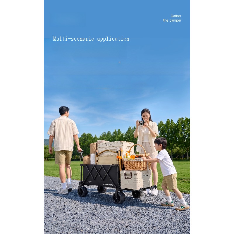 Folding Camping Wagon Cart Out - Outdoor Furniture Metal 评论和价格