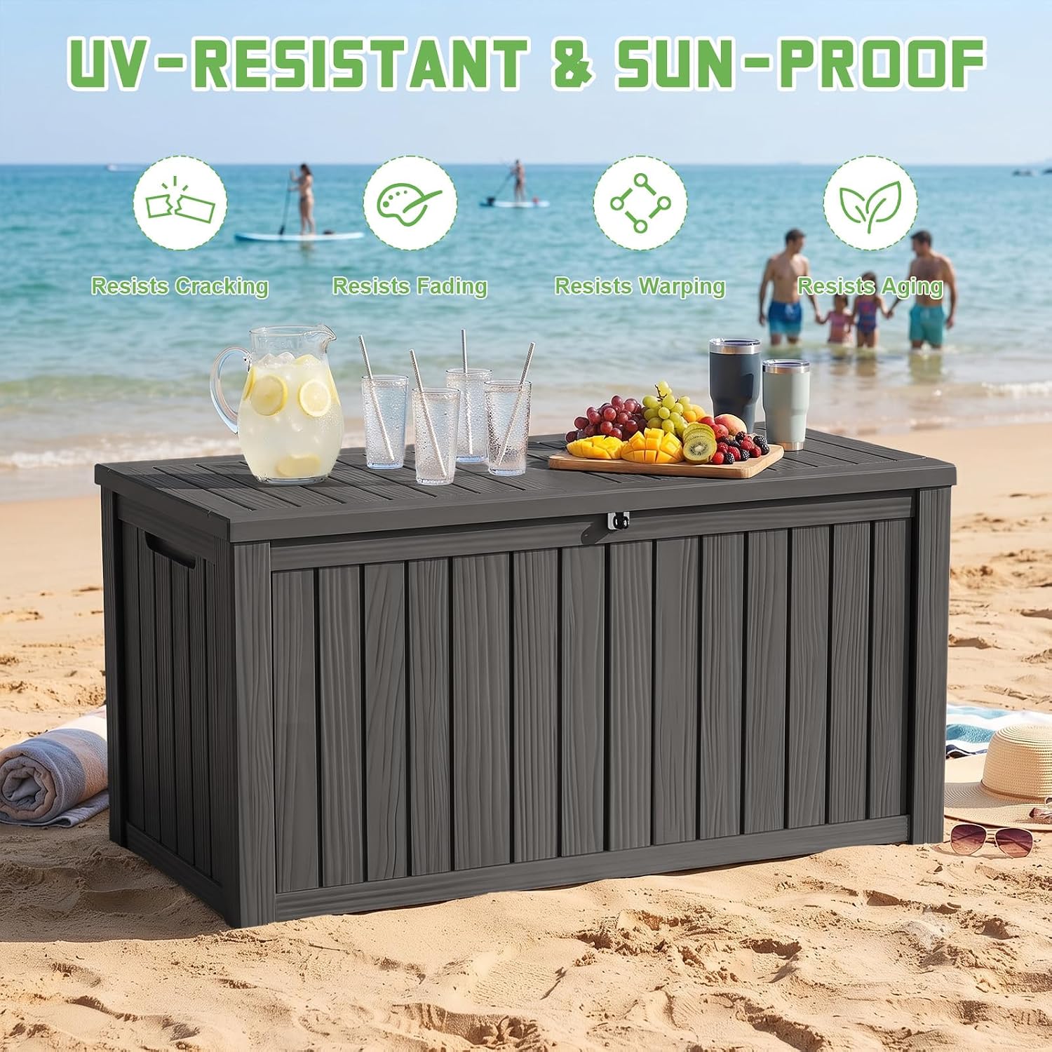 200 Gallon Lockable Resin Deck - Outdoor Furniture Cushions 评论和价格