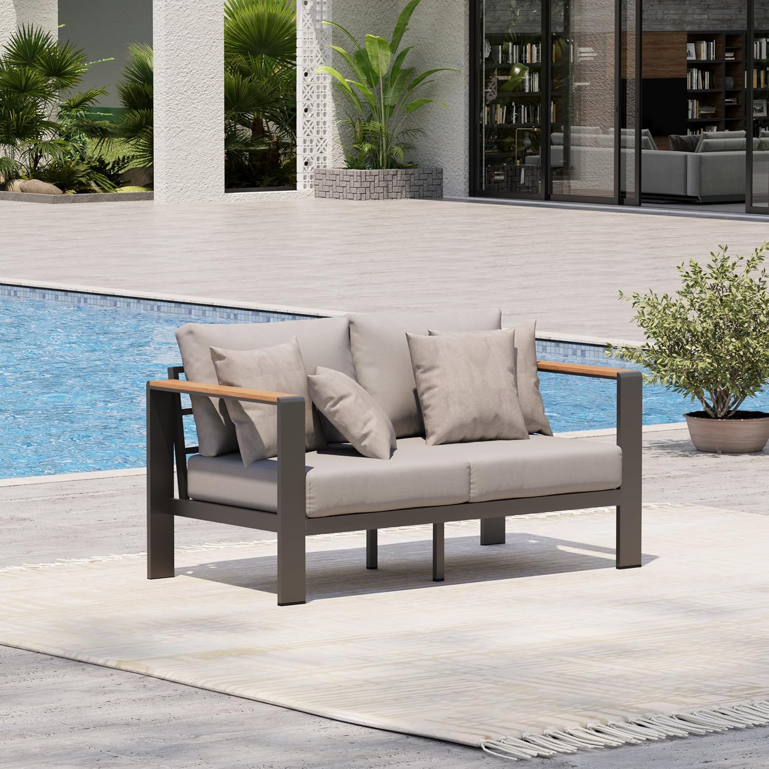 Aluminum Outdoor Loveseat Sofa - Outdoor Furniture Loveseat 评论和价格