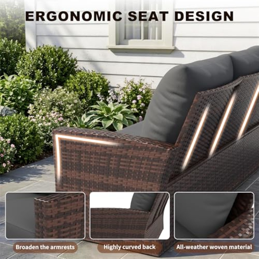 Patio Furniture Set, Outdoor F - Outdoor Furniture Loveseat 评论和价格