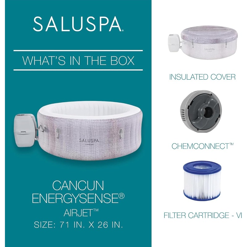 Bestway SaluSpa Cancun 2-4 Per - Inflatable Hot Tub 评论和价格
