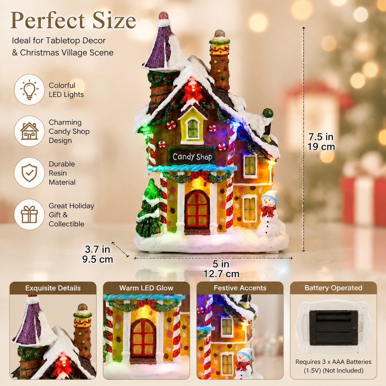 Christmas Candy Gingerbread Ho - Outdoor Furniture Fire Table 评论和价格