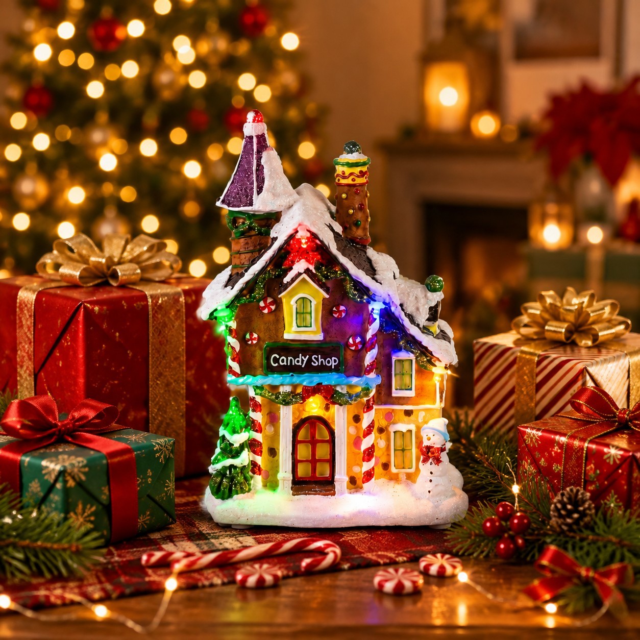 Christmas Candy Gingerbread Ho - Outdoor Furniture Fire Table 评论和价格