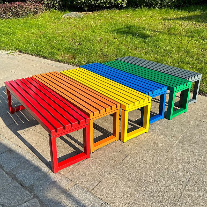 Internet celebrity White bench - Outdoor Furniture Iron 评论和价格