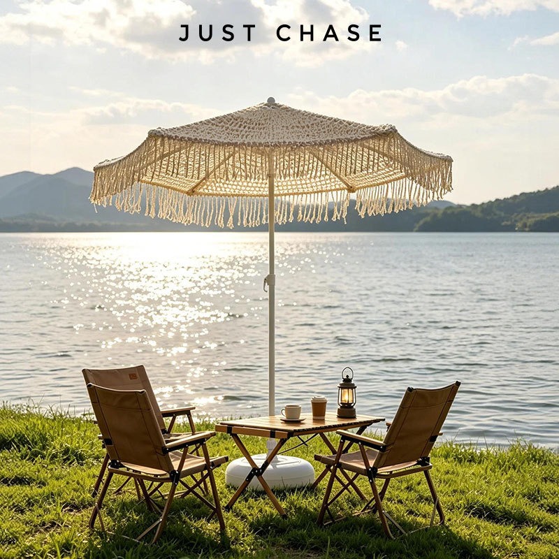 Tassel Patio Umbrella Sun Prot - Outdoor Furniture Vendors 评论和价格