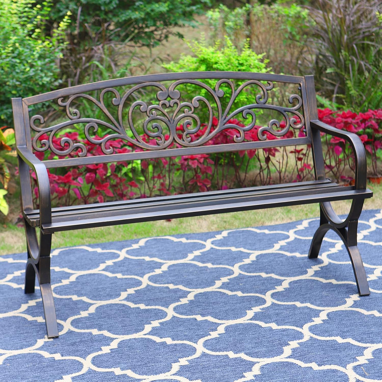 Bronze 50 Inch Outdoor Garden  - Outdoor Furniture Iron 评论和价格
