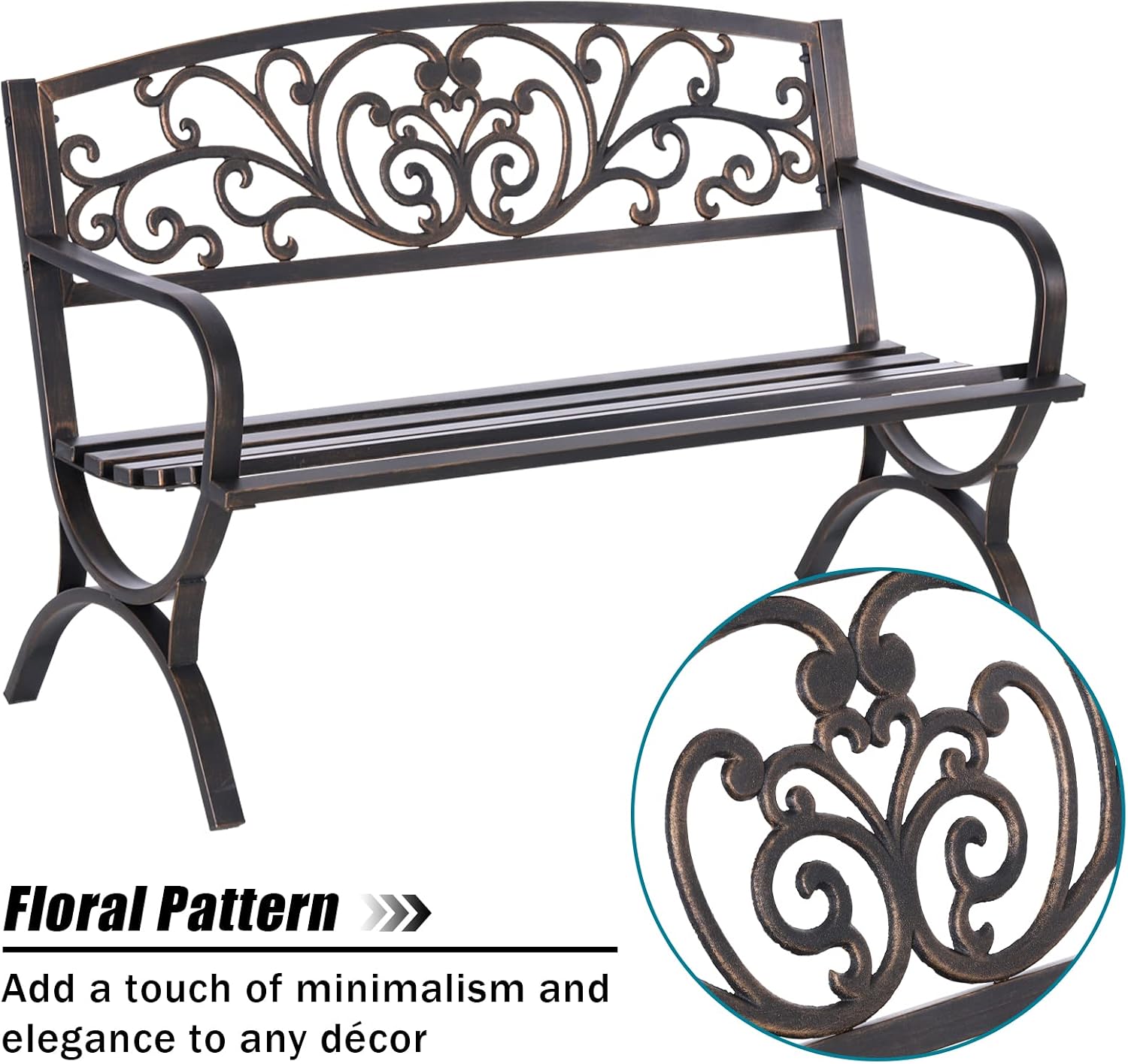 Bronze 50 Inch Outdoor Garden  - Outdoor Furniture Iron 评论和价格