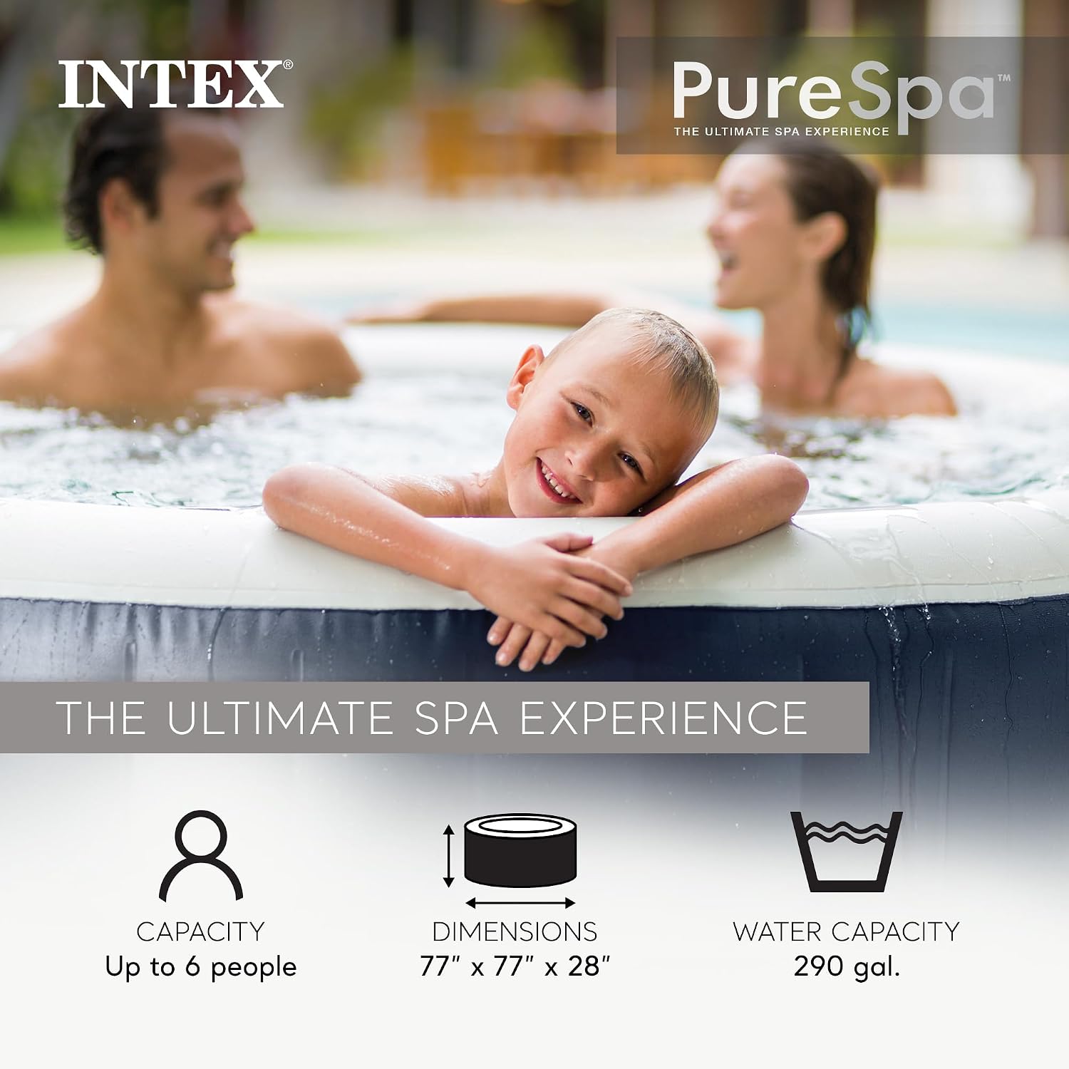 PureSpa 4 Person Inflatable Ho - Inflatable Hot Tub 评论和价格
