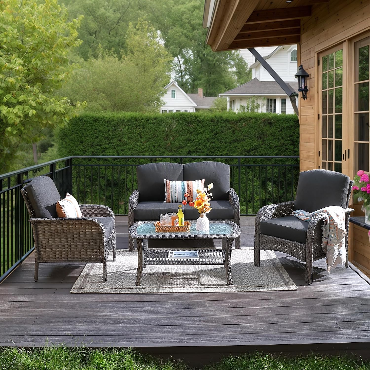 All Weather Wicker Loveseat So - Outdoor Furniture Loveseat 评论和价格