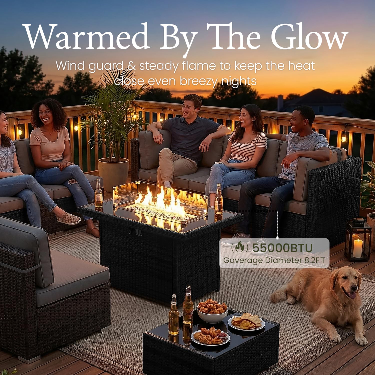 Outdoor Patio Sectional Sofa S - Outdoor Furniture Fire Table 评论和价格