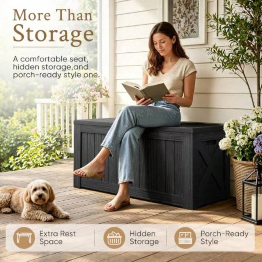 120 Gallon Deck Box Outdoor St - Outdoor Furniture Cushions 评论和价格
