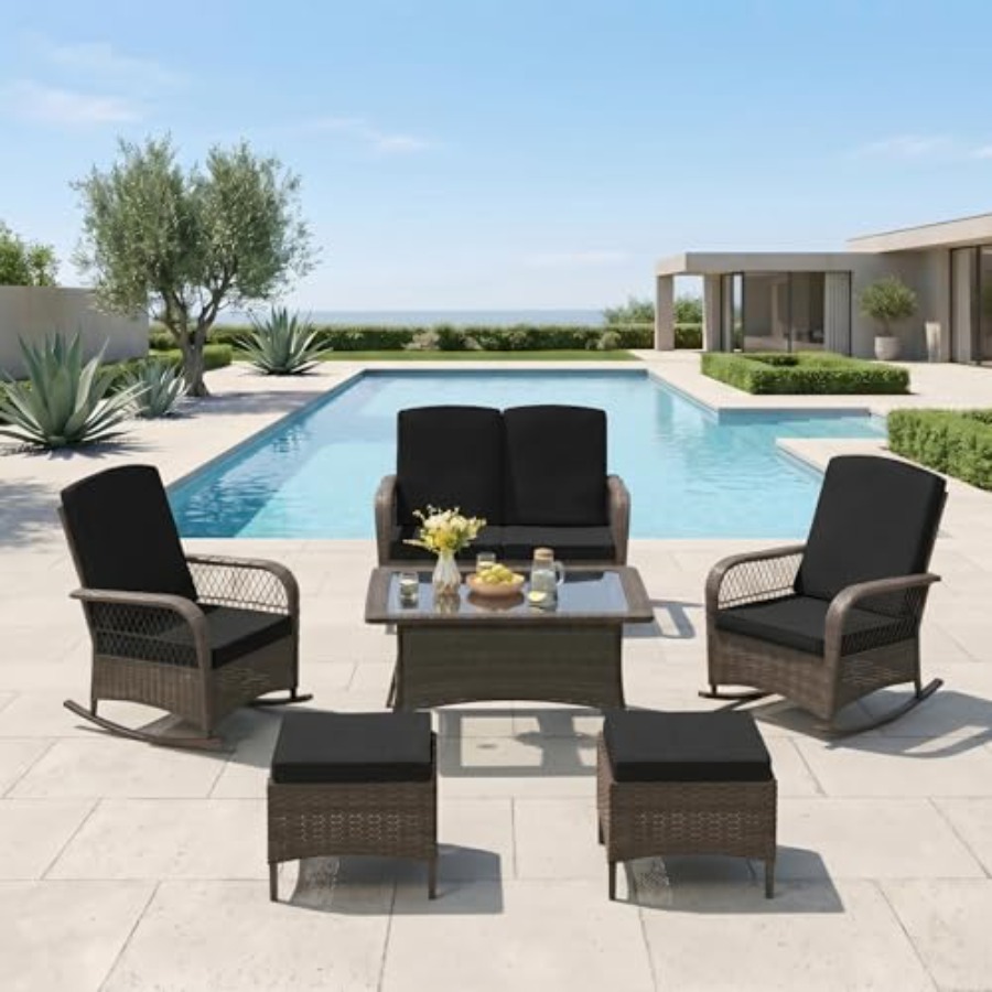 Patio Furniture Set Outdoor Ra - Outdoor Furniture Loveseat 评论和价格
