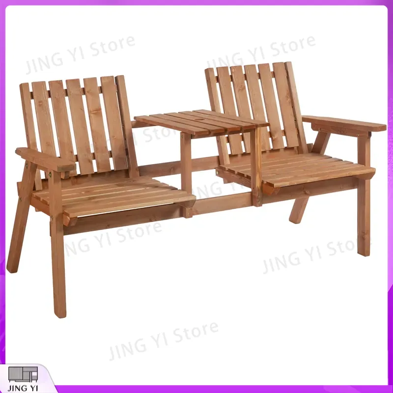 2 Seater Wooden Garden Bench O - Outdoor Furniture Loveseat 评论和价格