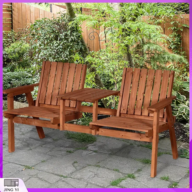 2 Seater Wooden Garden Bench O - Outdoor Furniture Loveseat 评论和价格