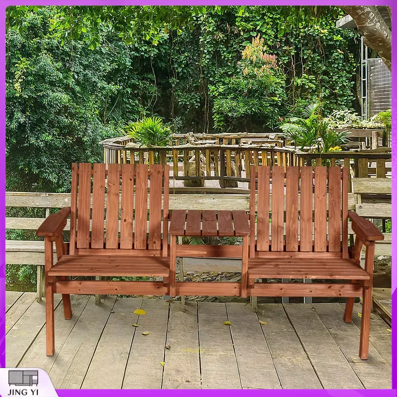 2 Seater Wooden Garden Bench O - Outdoor Furniture Loveseat 评论和价格