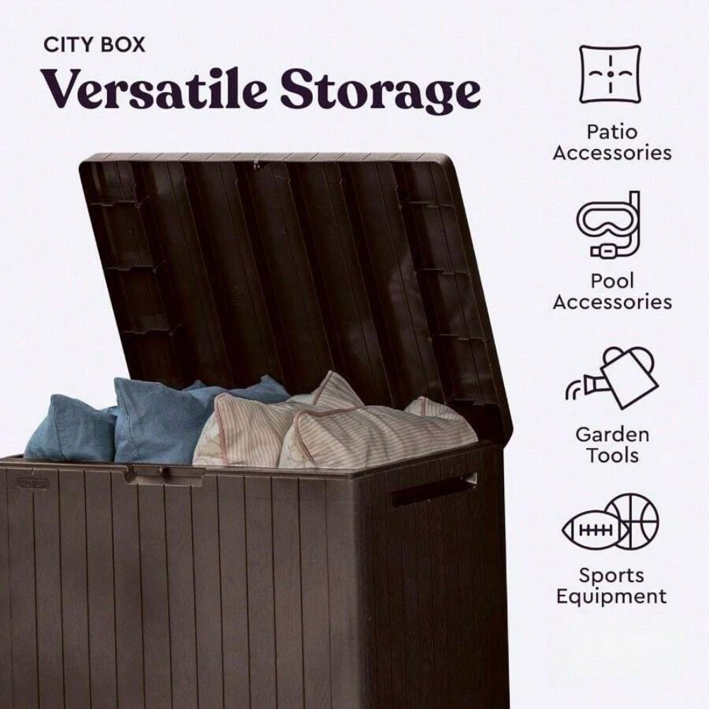 30 Gallon Resin Outdoor Storag - Outdoor Furniture Cushions 评论和价格