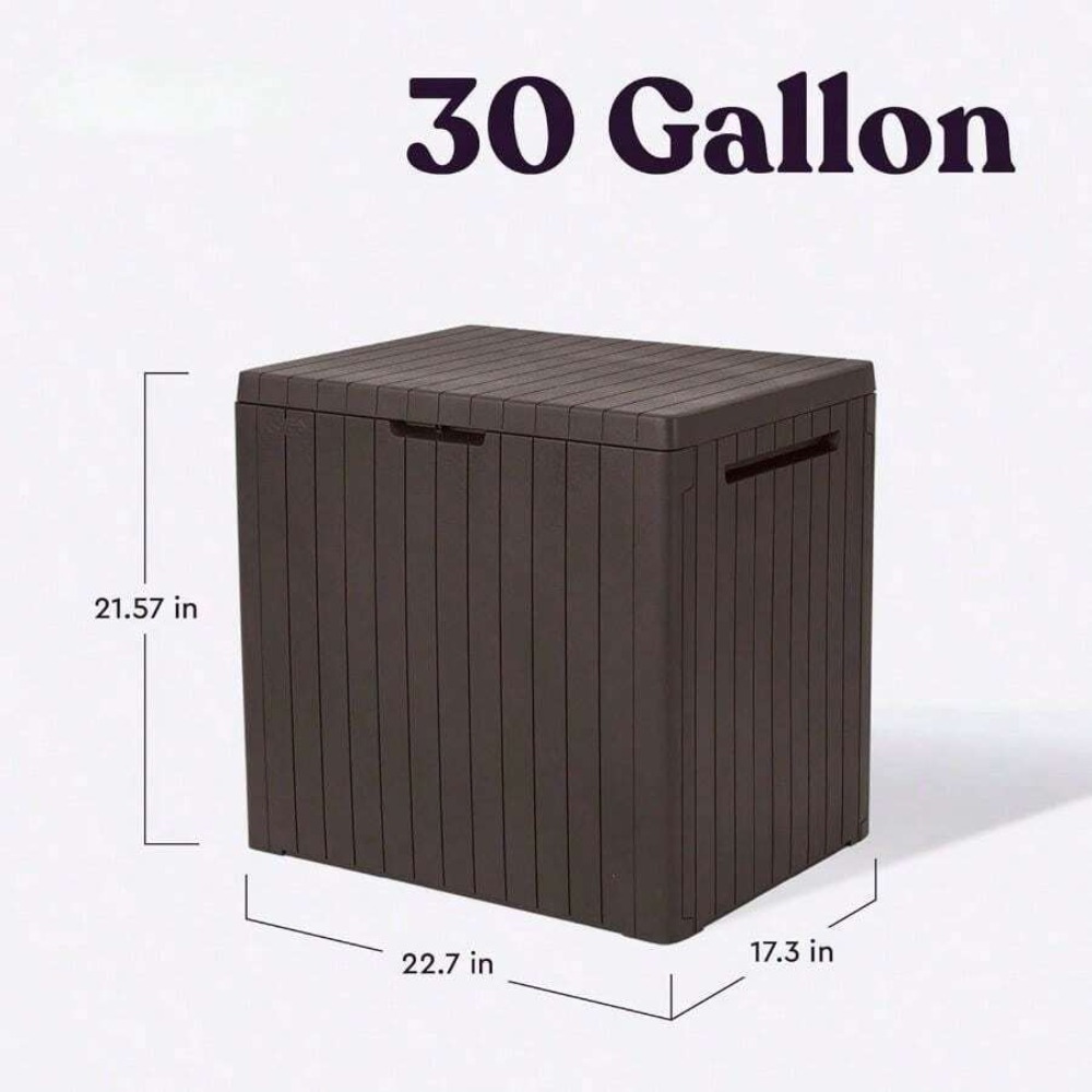 30 Gallon Resin Outdoor Storag - Outdoor Furniture Cushions 评论和价格