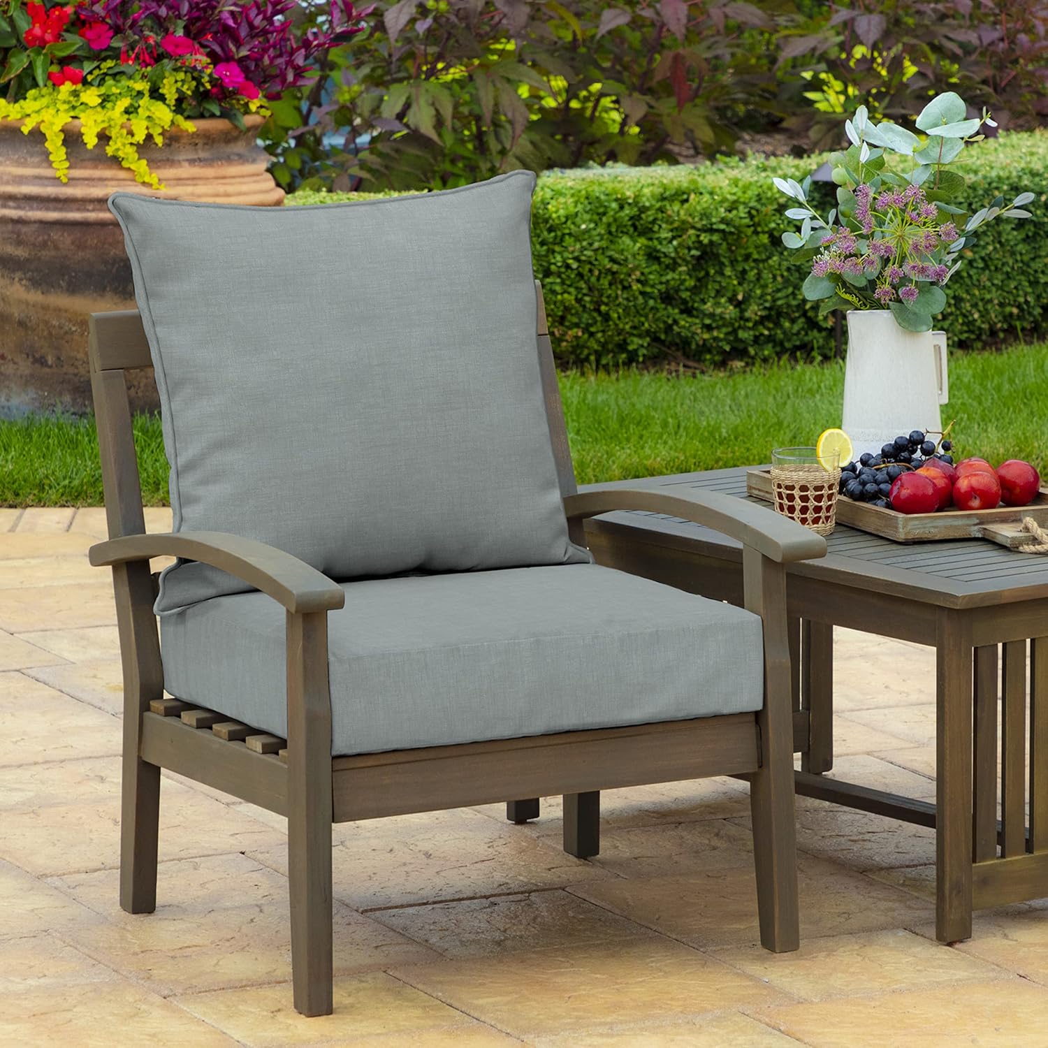 Custom Linen Seat/Back Cushion - Outdoor Furniture Cushions 22 X 22 评论和价格